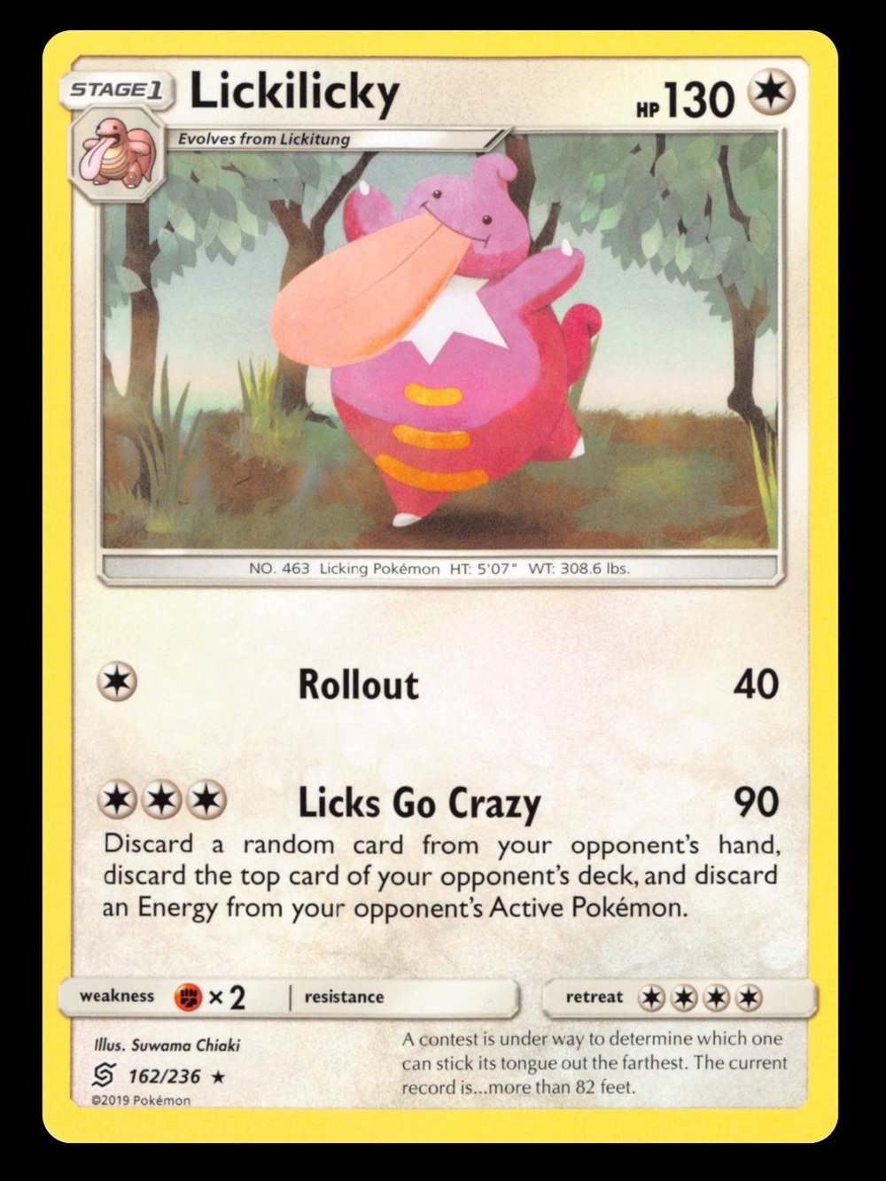 POKEMON CARD TCG - Lickilicky - Unified Minds - Rare - 162/236